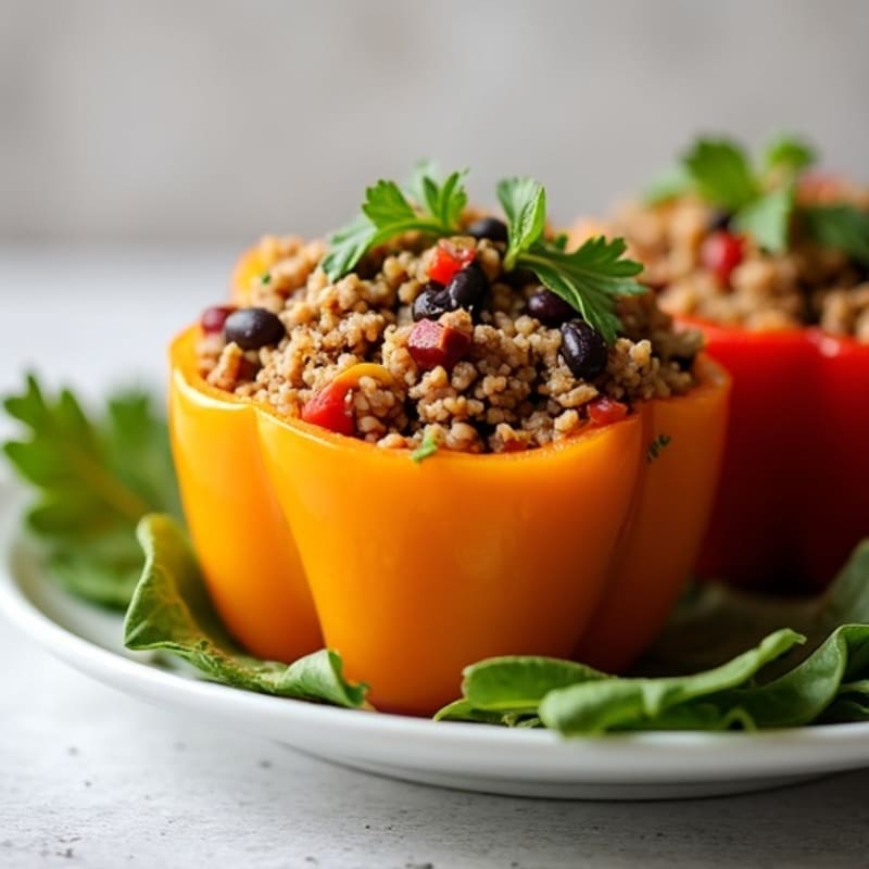 Hearty Lean Turkey Stuffed Bell Peppers