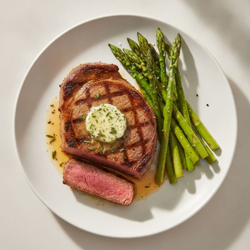 Pan-Seared Steak with Garlic Herb Butter