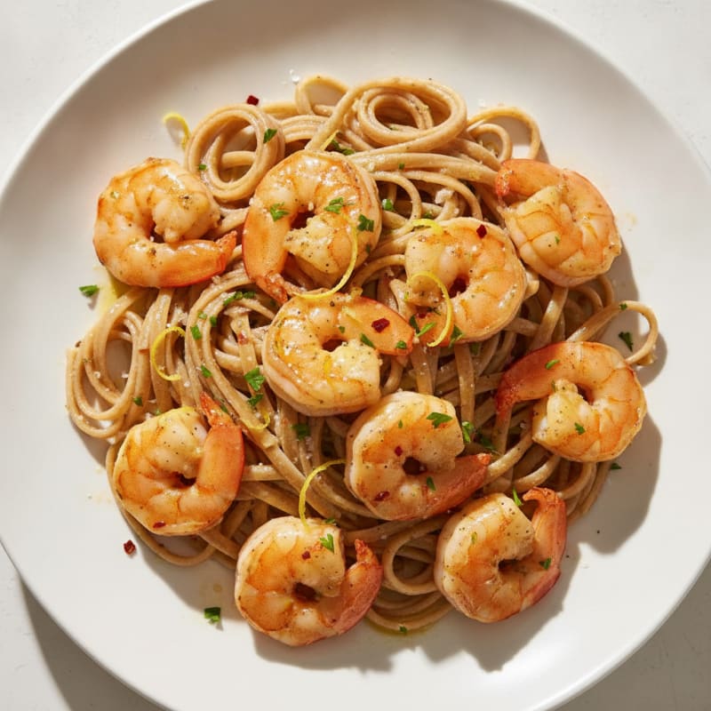 Garlic Butter Shrimp Scampi with Linguine