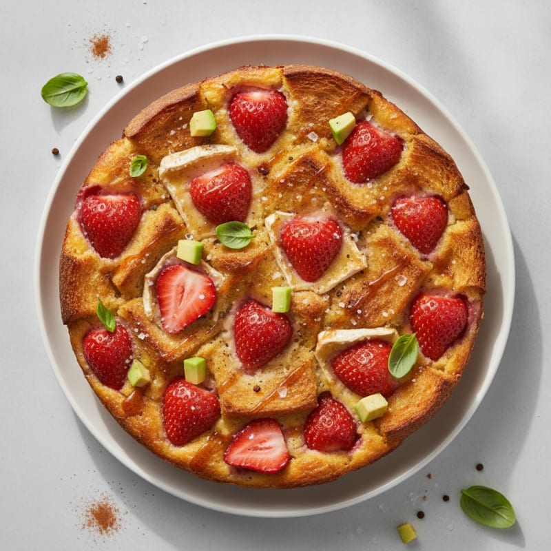 Brie and Strawberry French Toast Bake