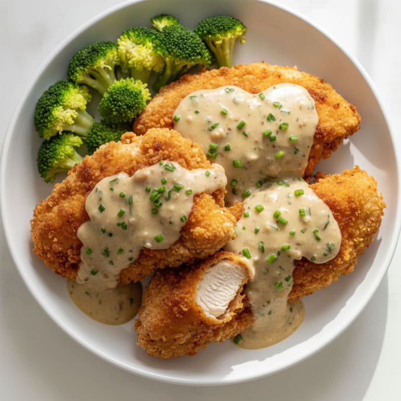Buttermilk Fried Chicken with Creamy Gravy