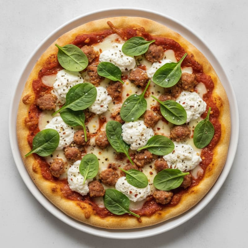 Chicken Sausage and Ricotta Pizza