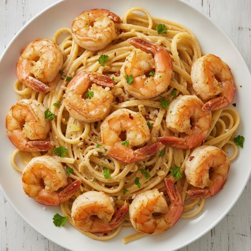 Garlic Butter Shrimp Scampi Linguine