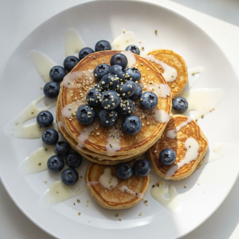 Fluffy Vegan Berry Pancakes