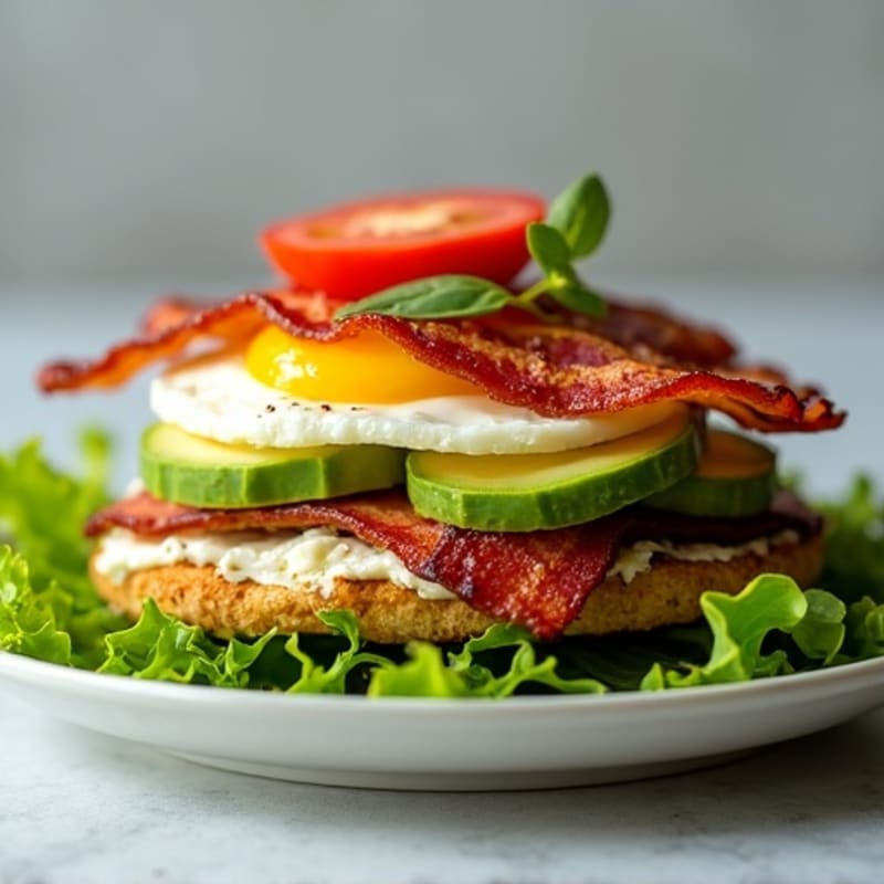 Crispy Turkey Bacon and Avocado Lettuce Stack