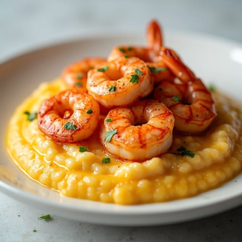 Pan-Seared Cajun Shrimp with Creamy Cheesy Grits