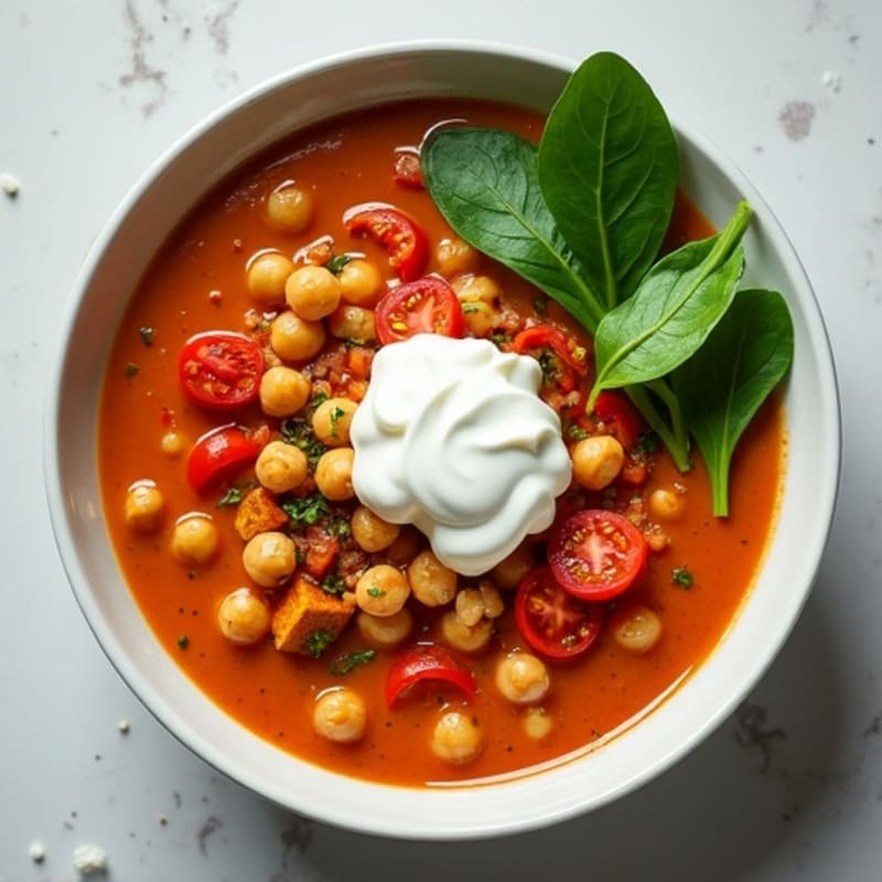 Creamy Spiced Chickpea and Tomato Stew