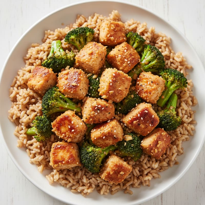 Crispy Teriyaki Chicken and Broccoli