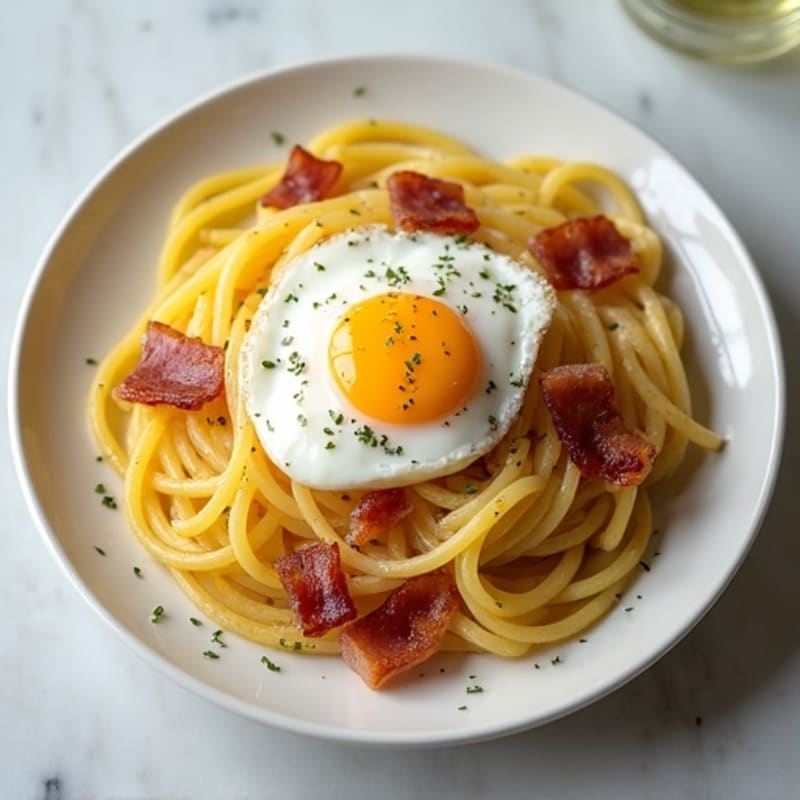 Creamy Turkey Bacon Spaghetti Squash Carbonara