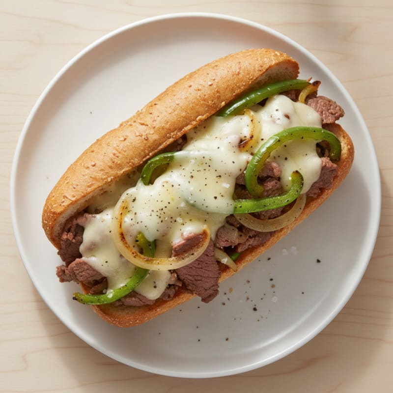 Classic Philly Cheesesteak Sandwich