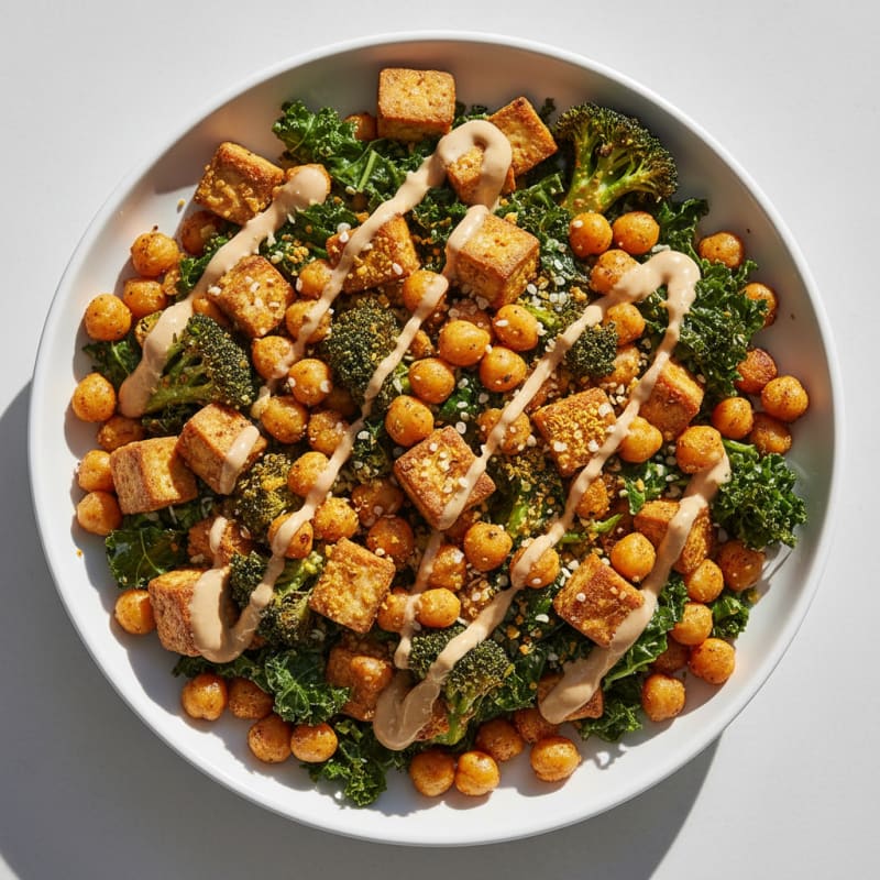 Roasted Vegetable and Chickpea Bowl