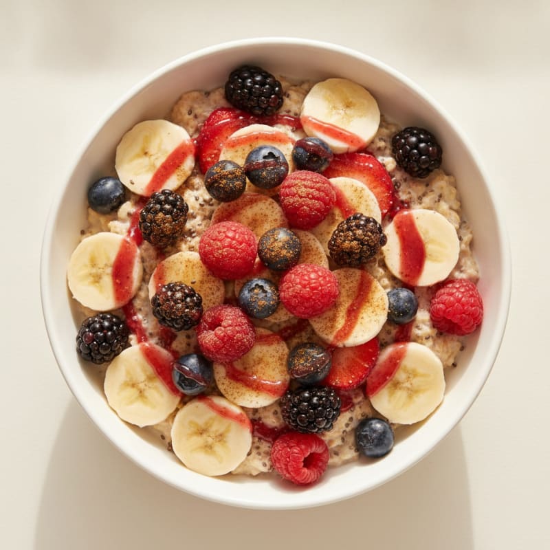 Berry and Banana Overnight Oats
