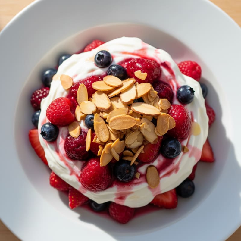 Greek Yogurt Protein Parfait with Mixed Berries