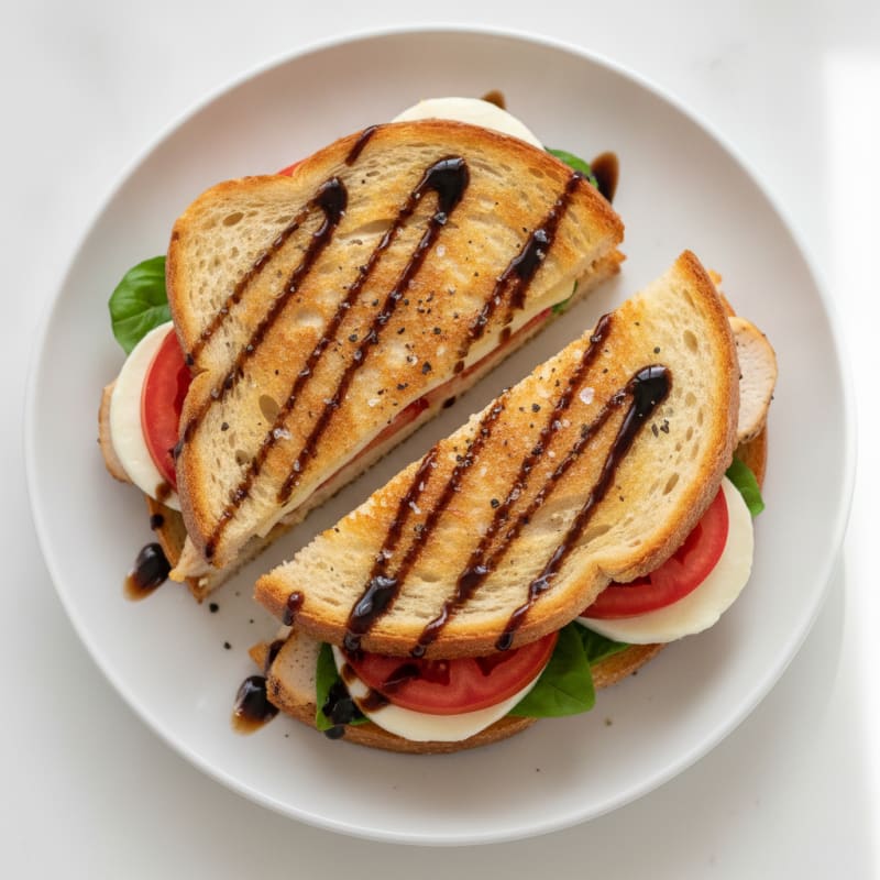 Grilled Caprese Sandwich with Balsamic Glaze