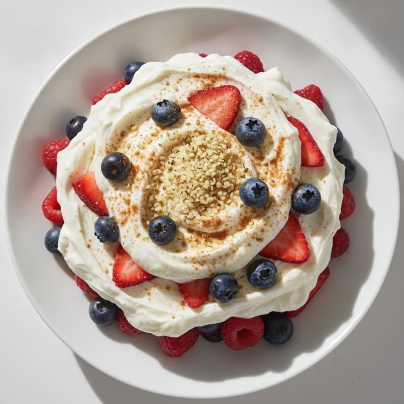 Greek Yogurt Protein Parfait with Mixed Berries