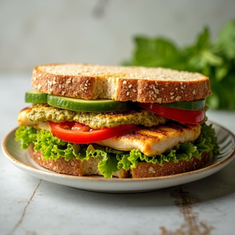 Grilled Chicken Pesto Sandwich