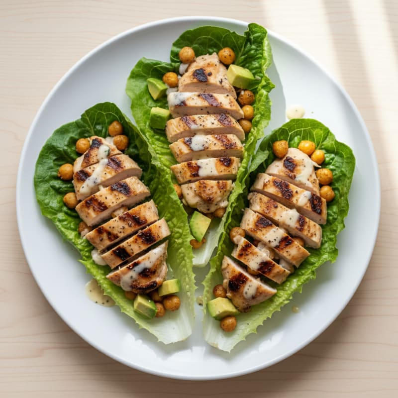 Grilled Chicken Caesar Lettuce Wraps