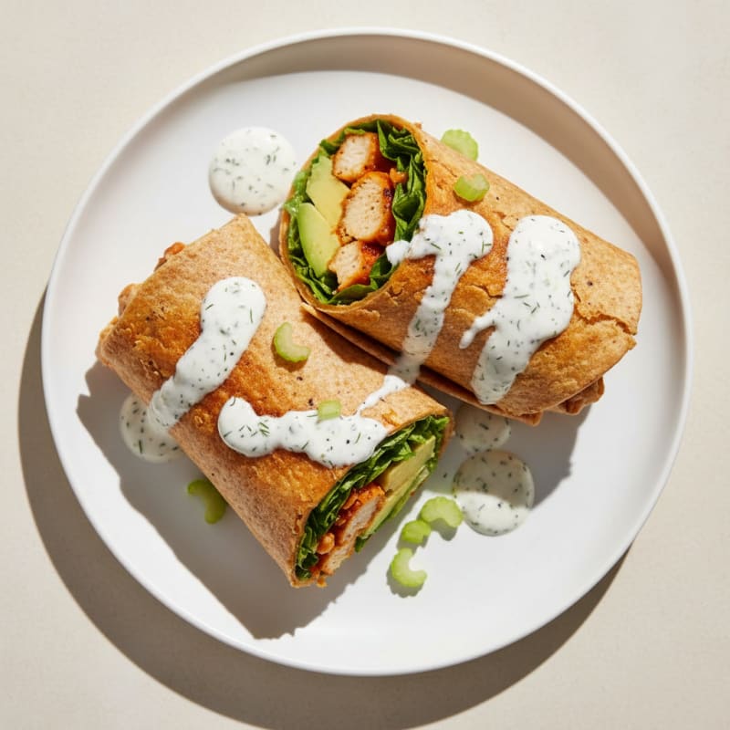 Crispy Buffalo Ranch Chicken Wraps