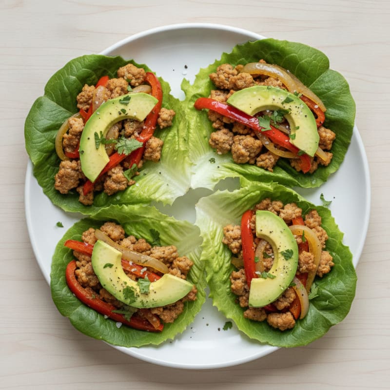 Sausage and Avocado Lettuce Wraps