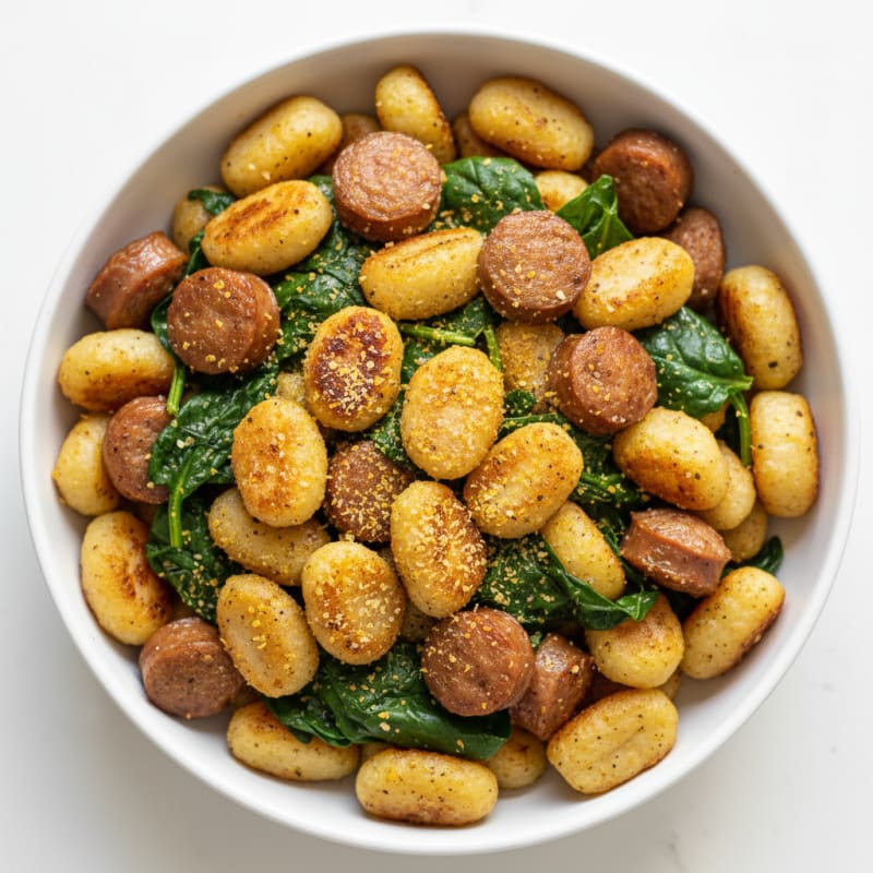 Cauliflower Gnocchi with Chicken Sausage