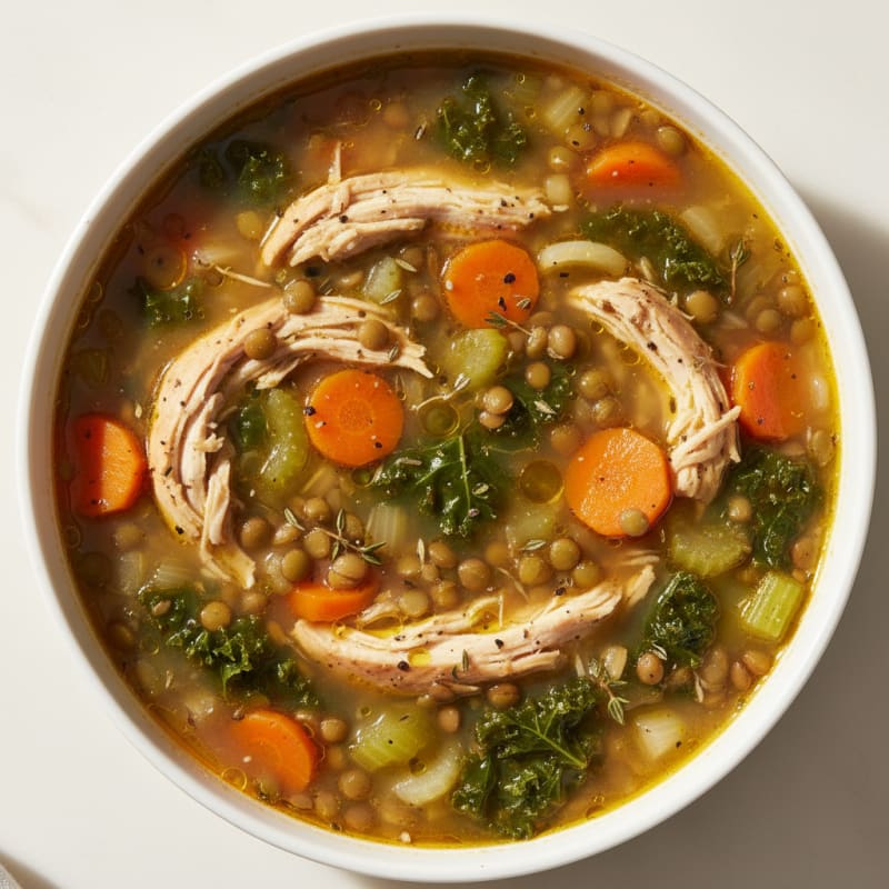Hearty Lentil Soup with Garden Vegetables