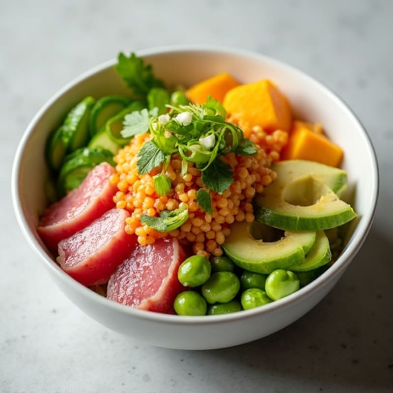 Fresh Ahi Tuna Poke Bowl with Mango