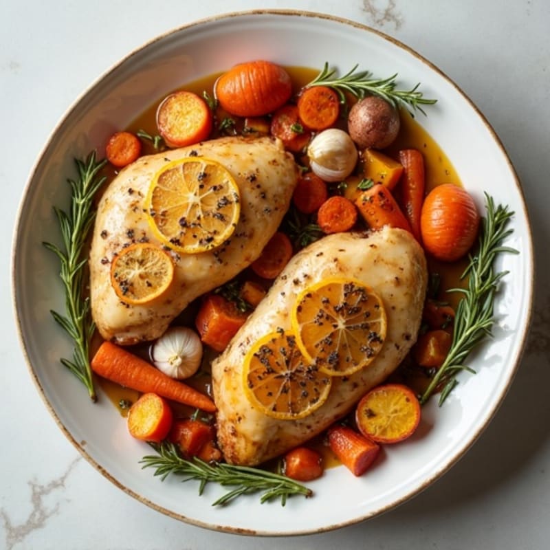 Sheet Pan Lemon-Herb Chicken with Roasted Root Vegetables