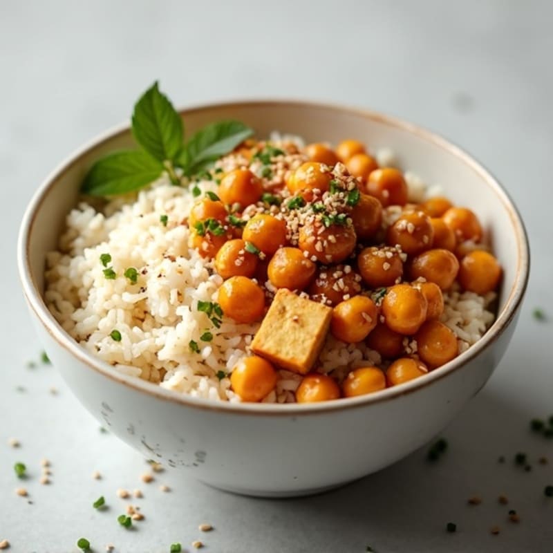 Fragrant Coconut Basmati Rice Bowl with Roasted Chickpeas