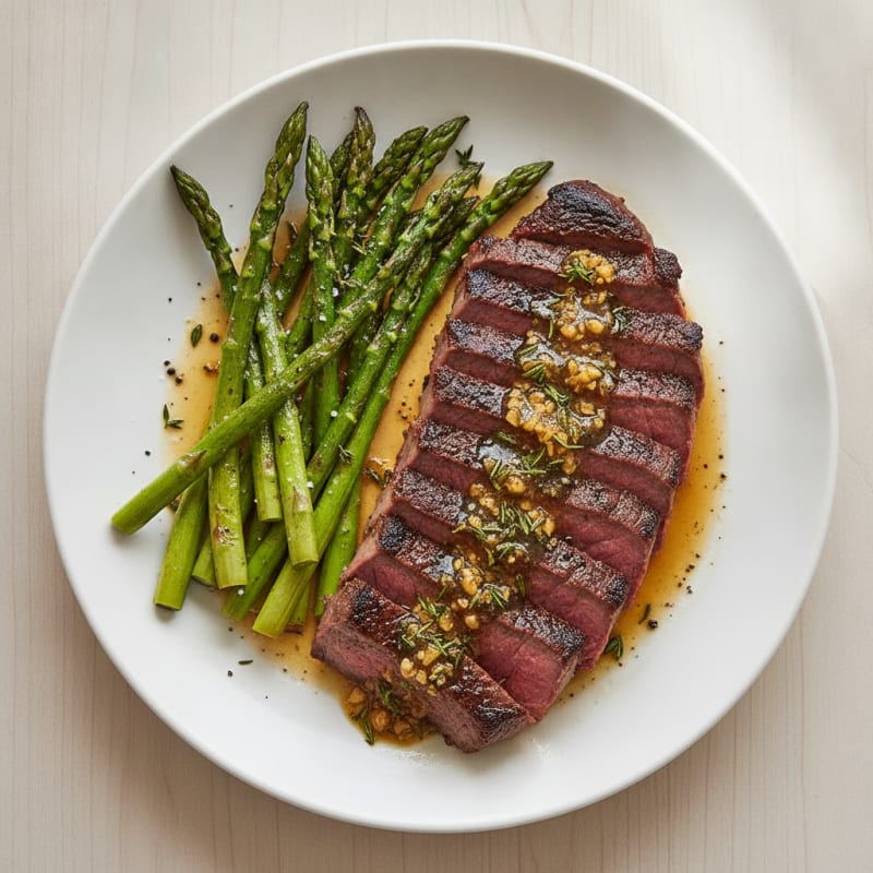 Pan-Seared Steak with Garlic Herb Butter