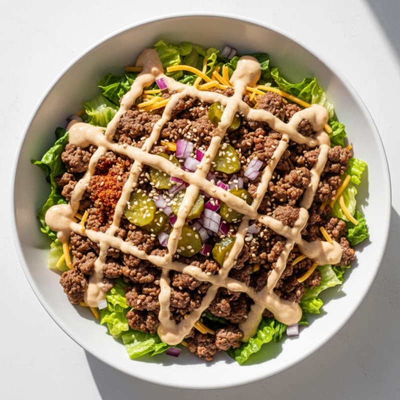 Creamy Big Mac Beef Bowl
