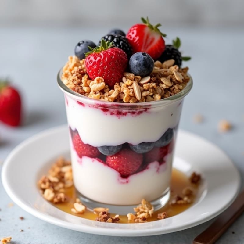 Creamy Greek Yogurt Protein Parfait with Mixed Berries