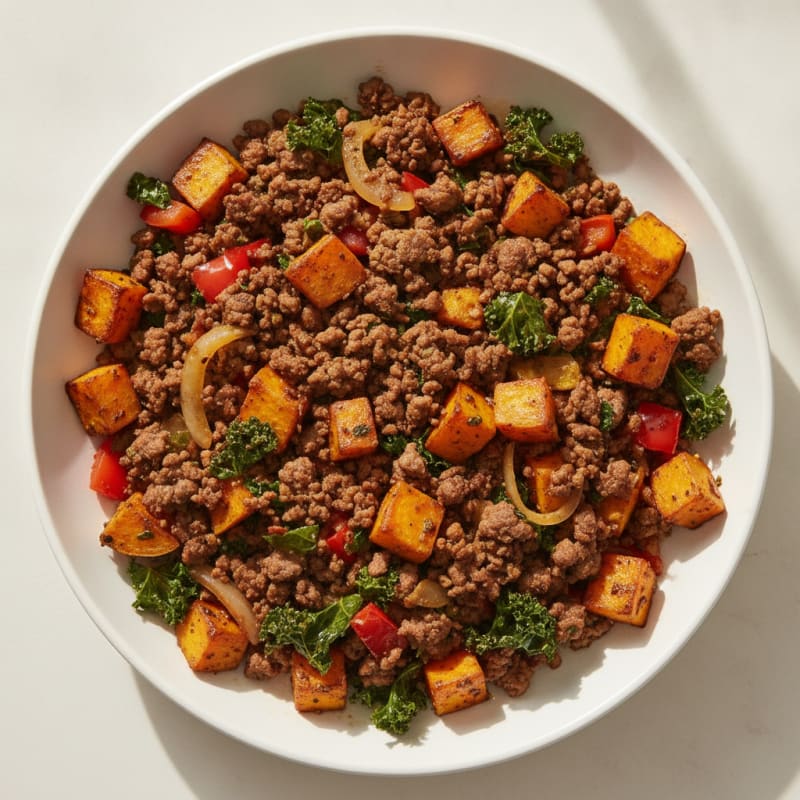 Bison and Sweet Potato Skillet