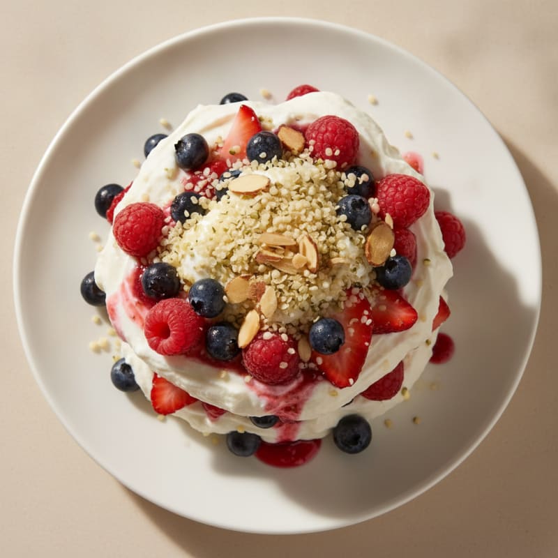 Greek Yogurt Protein Parfait with Mixed Berries