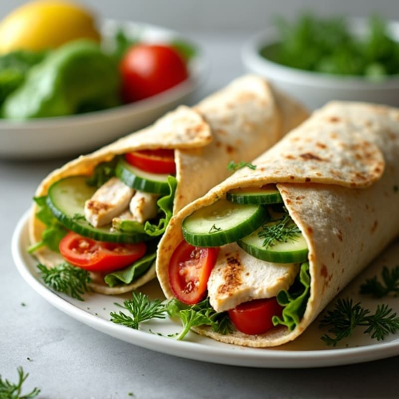 Herb-Grilled Chicken and Fresh Veggie Wrap