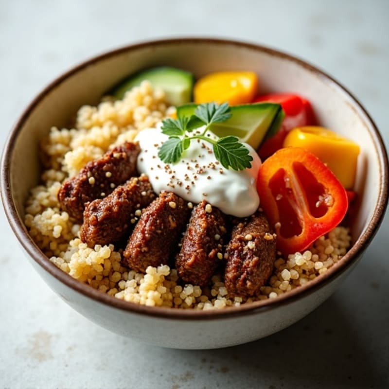 Seasoned Ground Beef Bowl with Special Sauce