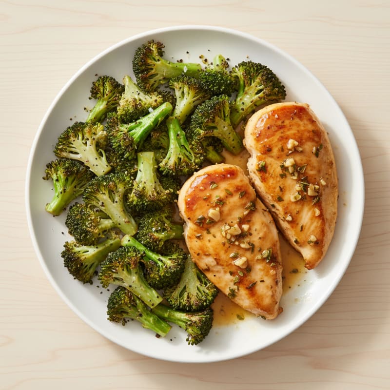 Garlic-Herb Chicken and Roasted Broccoli