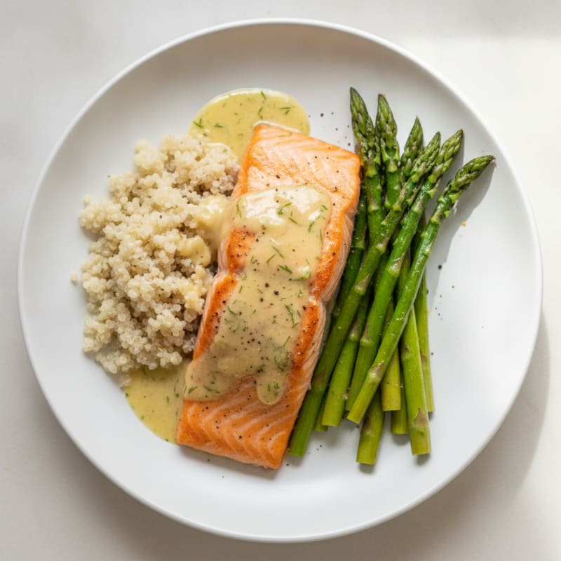 Baked Salmon with Lemon-Dill Sauce