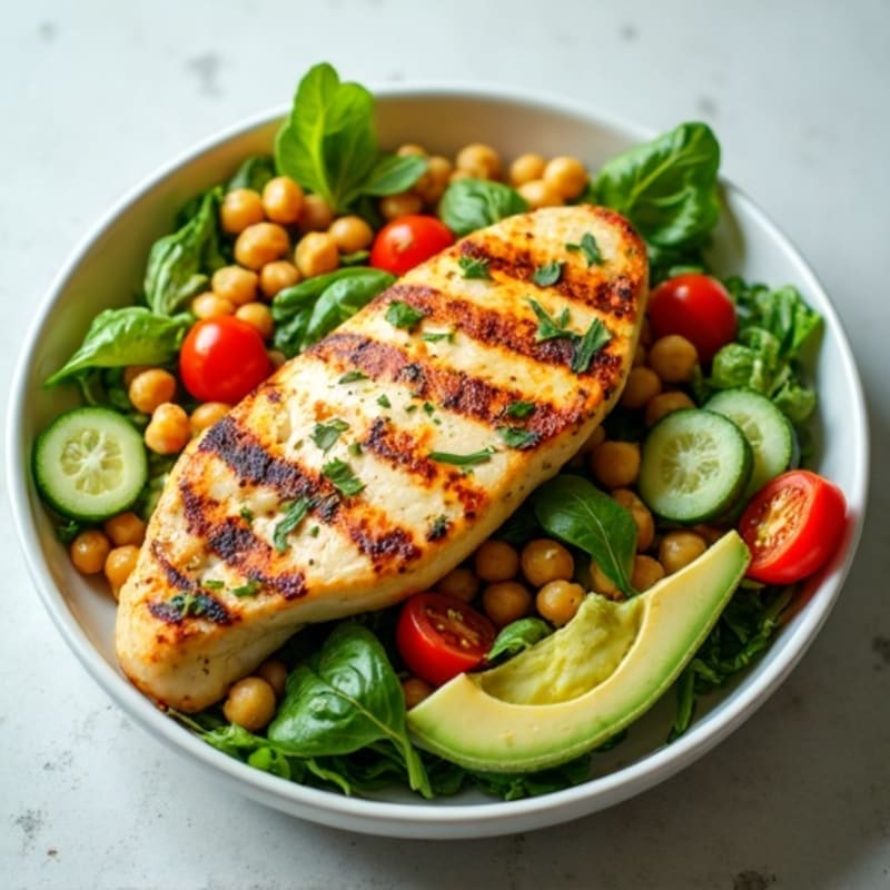 Grilled Lemon Herb Chicken Power Salad
