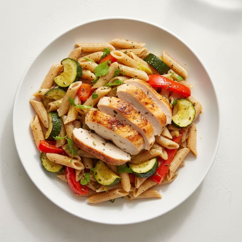 Chicken Breast Pasta Salad with Roasted Vegetables