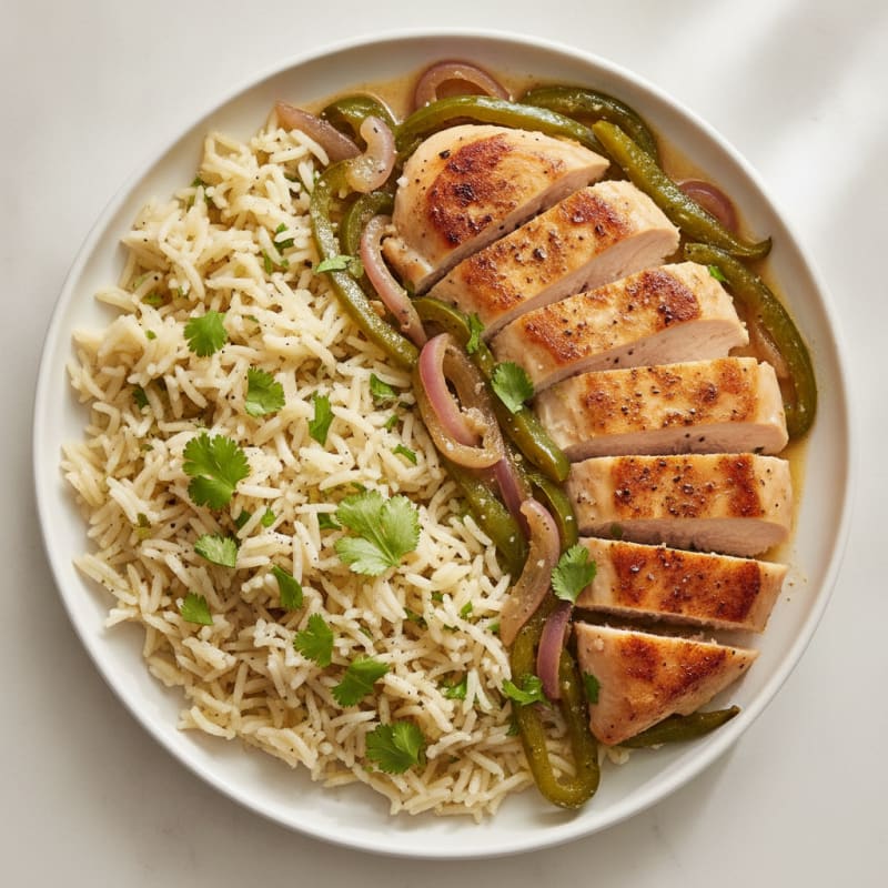 Poblano Chicken with Lime Rice