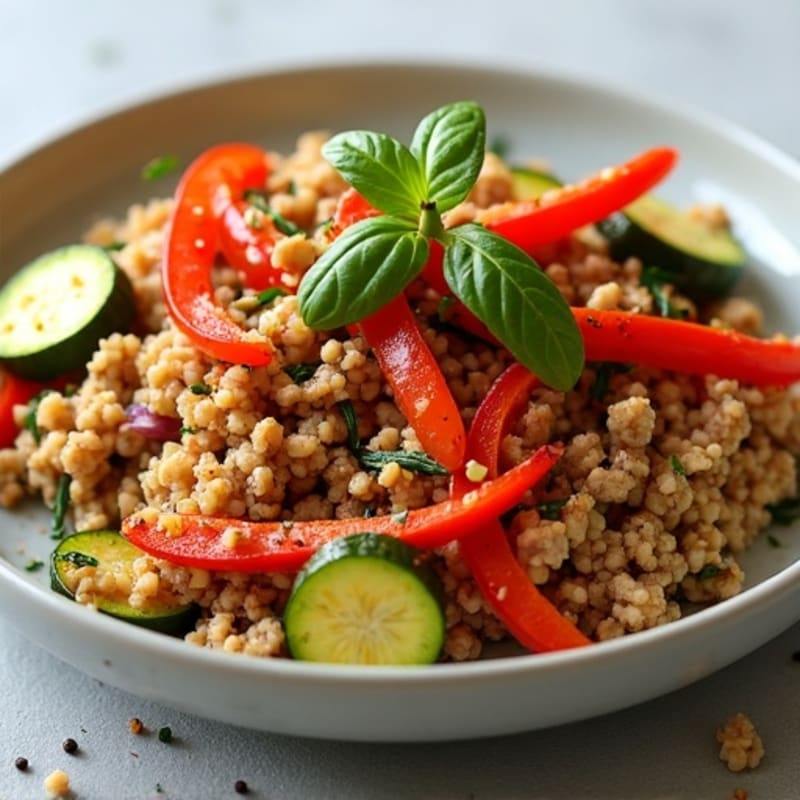 Savory Ground Chicken and Roasted Vegetables