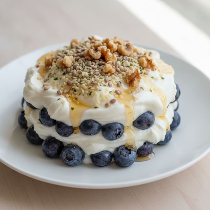 Creamy Greek Yogurt Parfait with Berries and Hemp Seeds