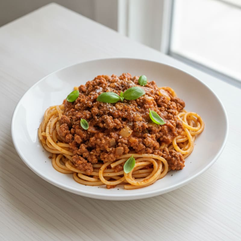 Classic Spaghetti with Rich Meat Sauce