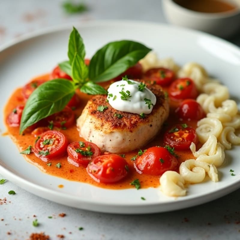 Roasted Chicken with Creamy Spiced Tomato Sauce