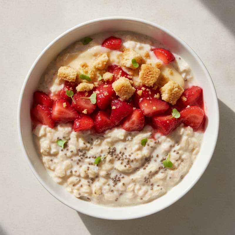 Strawberry Shortcake Overnight Oats