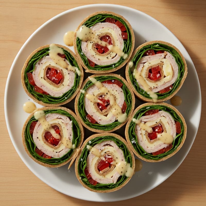 Turkey and Provolone Pinwheel Wraps