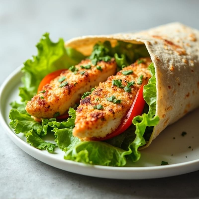 Crispy Chicken Caesar Wrap with Fresh Romaine