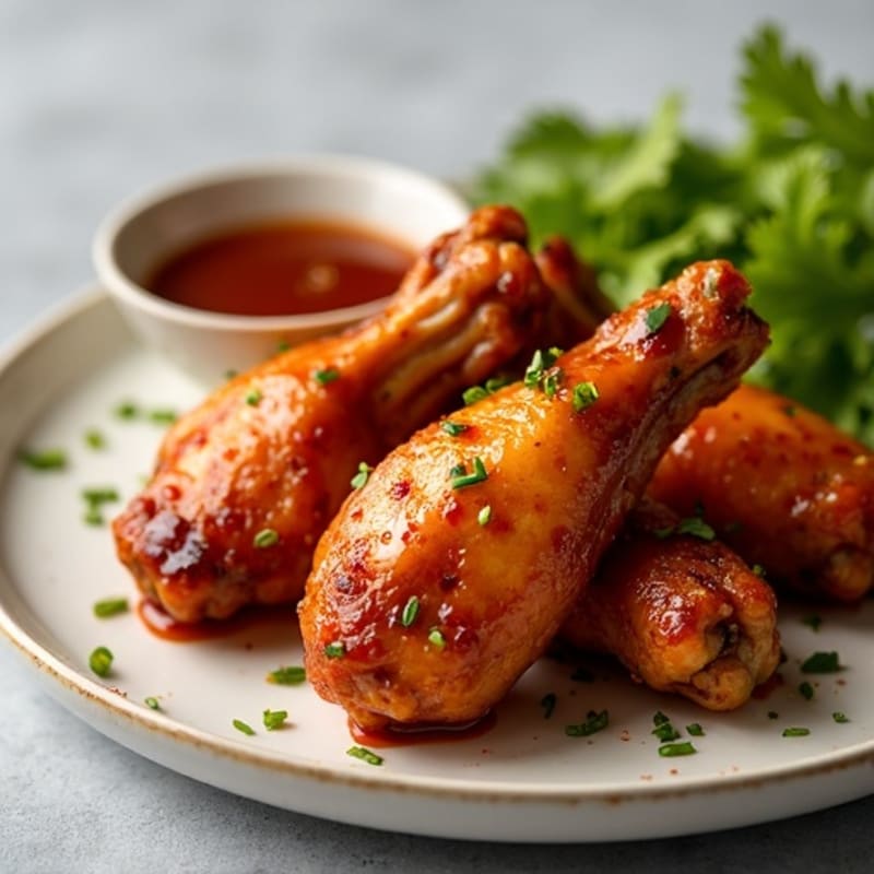 Sticky Baked Honey Garlic Chicken Wings