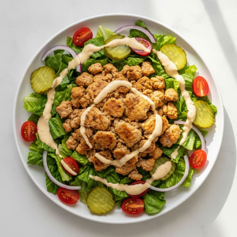 Turkey Burger Bowl with Special Sauce