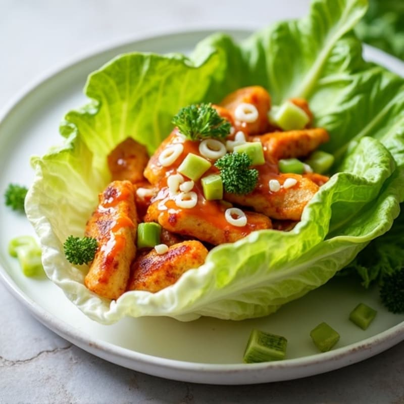 Spicy Buffalo Ranch Chicken Lettuce Wrap